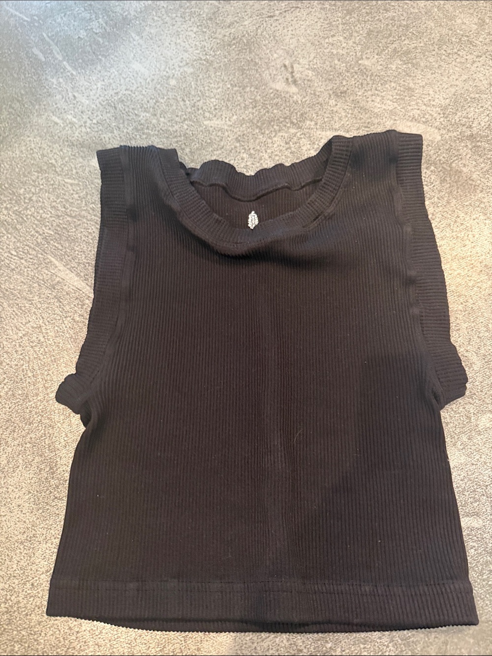 FP Movement by Free People Black Ribbed Sleeveless Tank